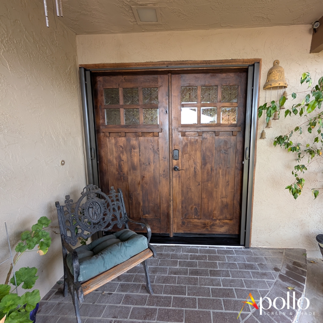 Double Retractable Screen Doors Completely Vanish When Not In Use.